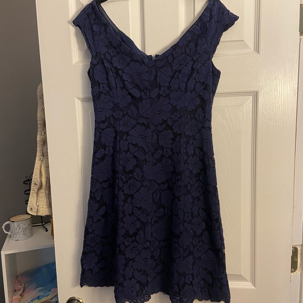 Vince Camuto Navy Lace Dress